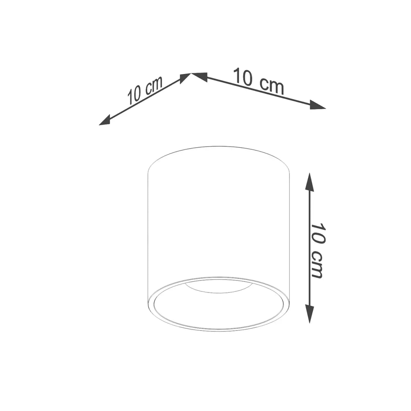 Gold cylinder design LED ceiling light | SAMOSO