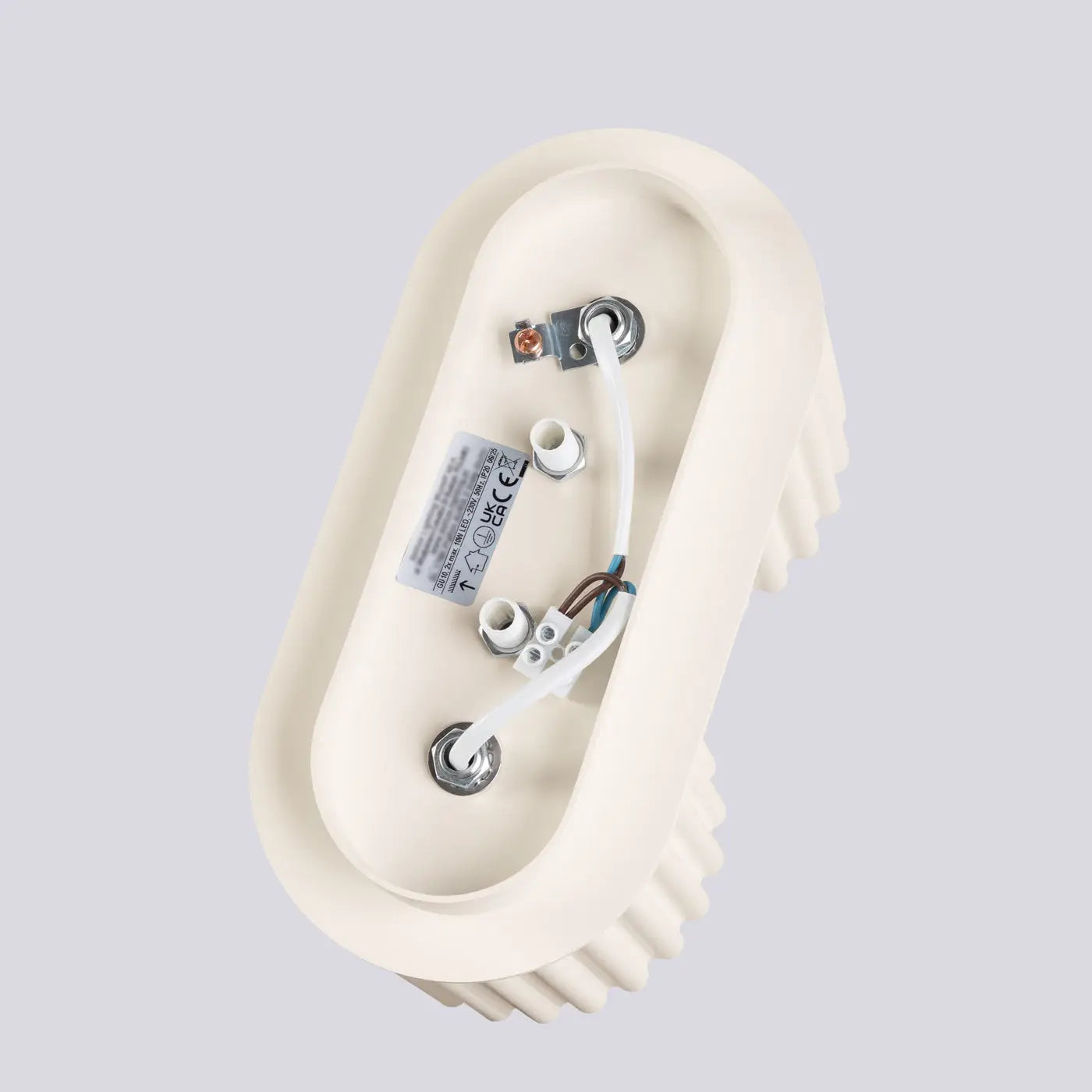 Modern beige aluminium twin-spot LED ceiling light | RABAFI