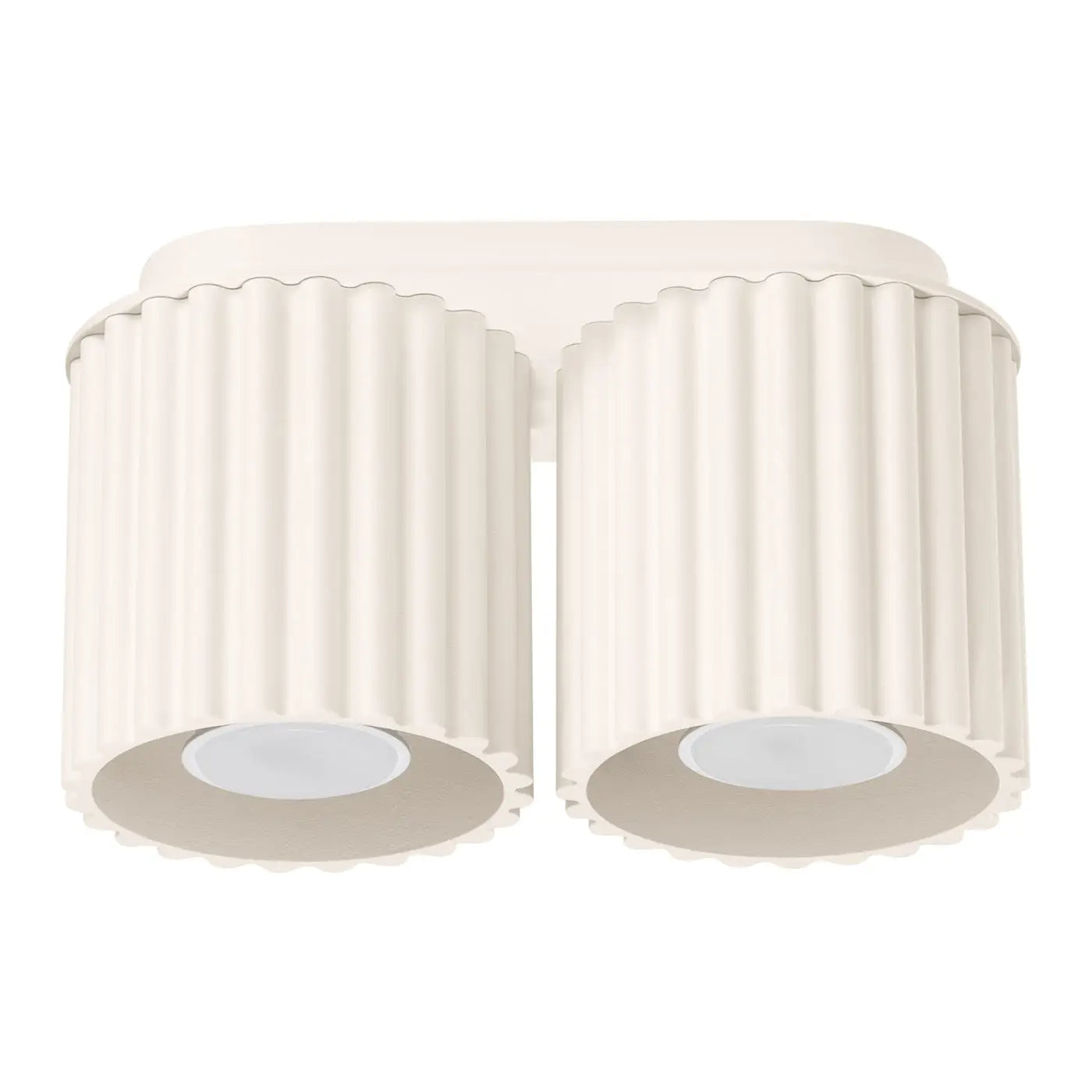 Modern beige aluminium twin-spot LED ceiling light | RABAFI