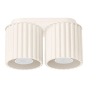 Modern beige aluminium twin-spot LED ceiling light | RABAFI