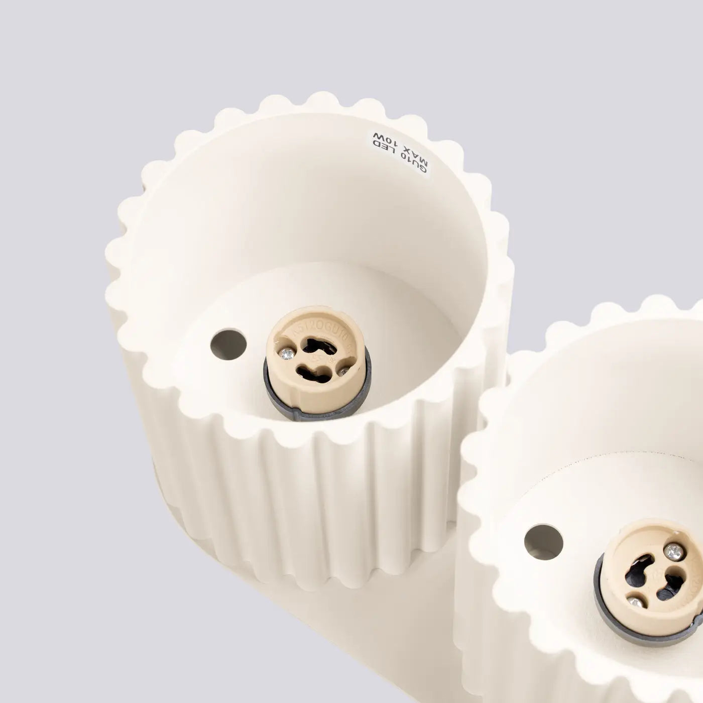 Modern beige aluminium twin-spot LED ceiling light | RABAFI