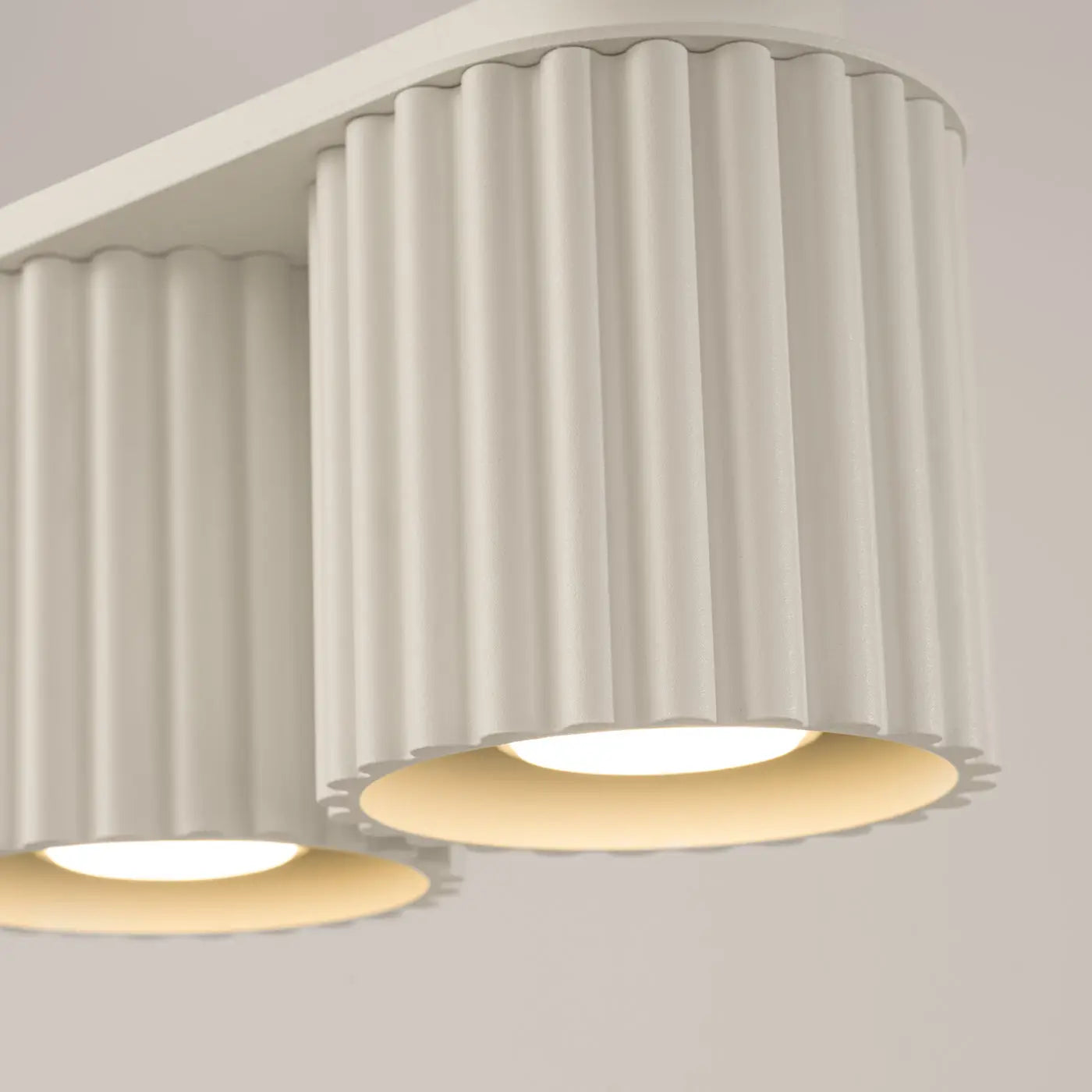 Modern beige aluminium twin-spot LED ceiling light | RABAFI