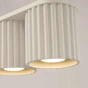 Modern beige aluminium twin-spot LED ceiling light | RABAFI