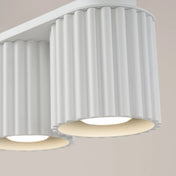 Modern white aluminium twin-spot ceiling light | DASINO
