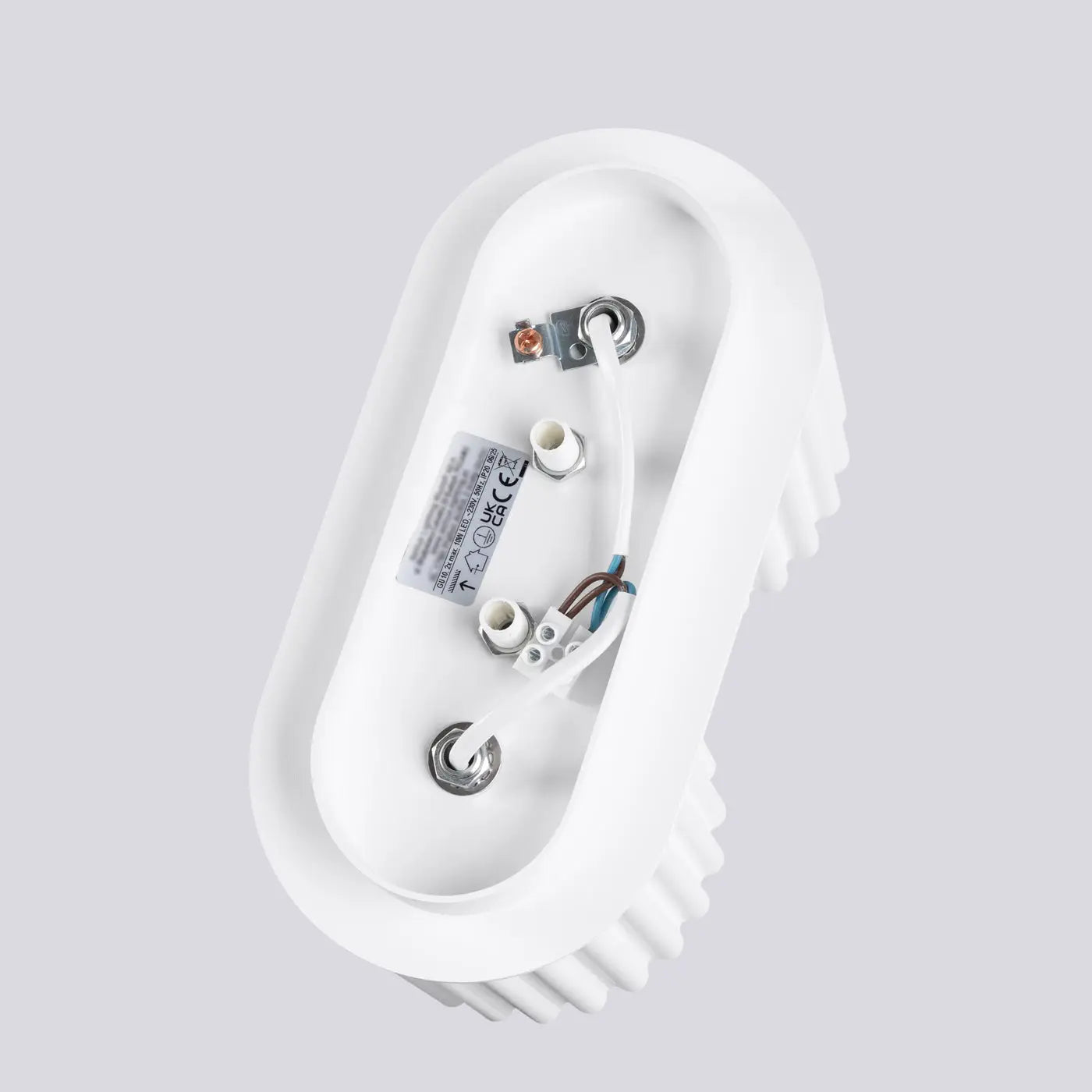Modern white aluminium twin-spot ceiling light | DASINO