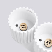 Modern white aluminium twin-spot ceiling light | DASINO
