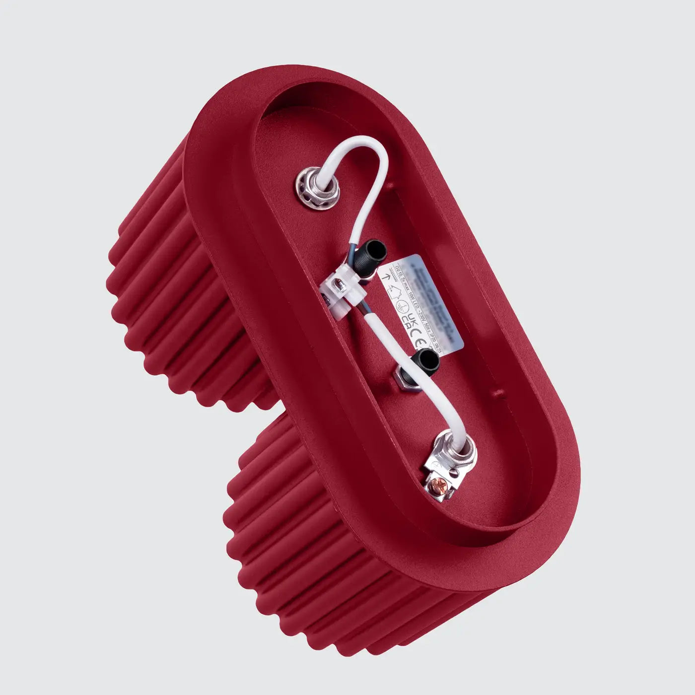 Modern burgundy aluminium twin-spot LED ceiling light | NUTIL