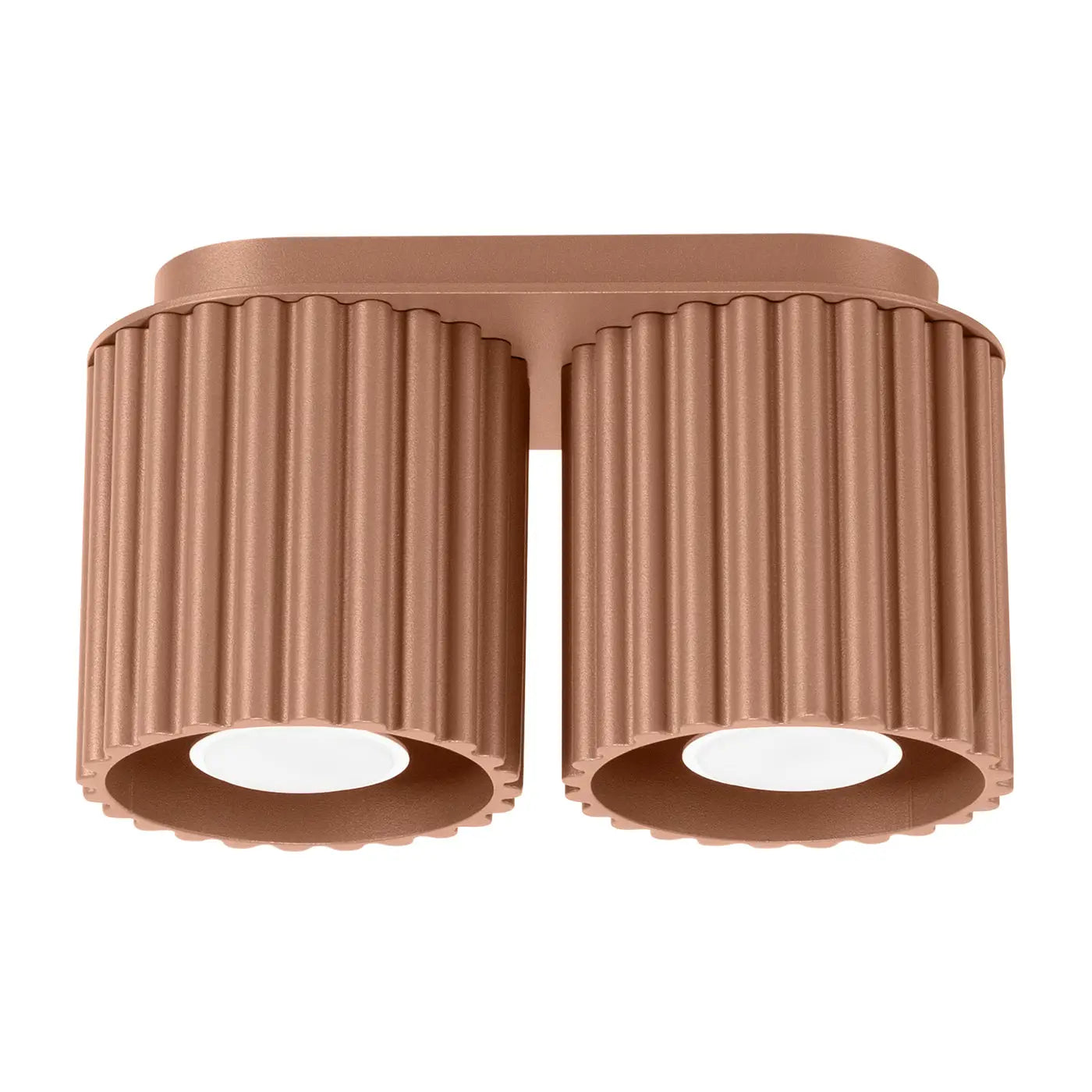 Modern mocha aluminium twin-spot LED ceiling light | SIBES