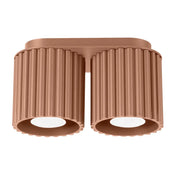 Modern mocha aluminium twin-spot LED ceiling light | SIBES