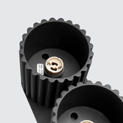 Black aluminium twin-spot LED ceiling light | VAMA