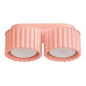 Modern peach aluminium twin-spot LED ceiling light | FISU