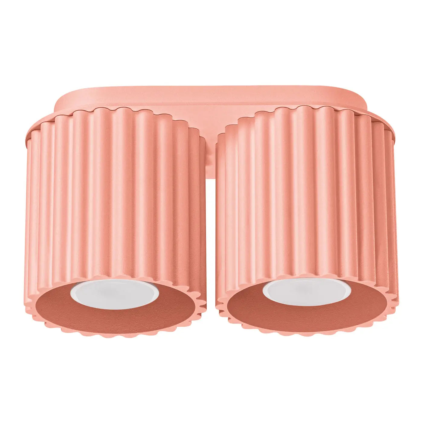 Modern peach aluminium twin-spot LED ceiling light | FISU