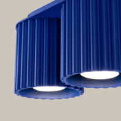 Modern double ultramarine LED ceiling light | HAKOK