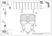 Modern double ultramarine LED ceiling light | HAKOK