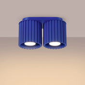 Modern double ultramarine LED ceiling light | HAKOK
