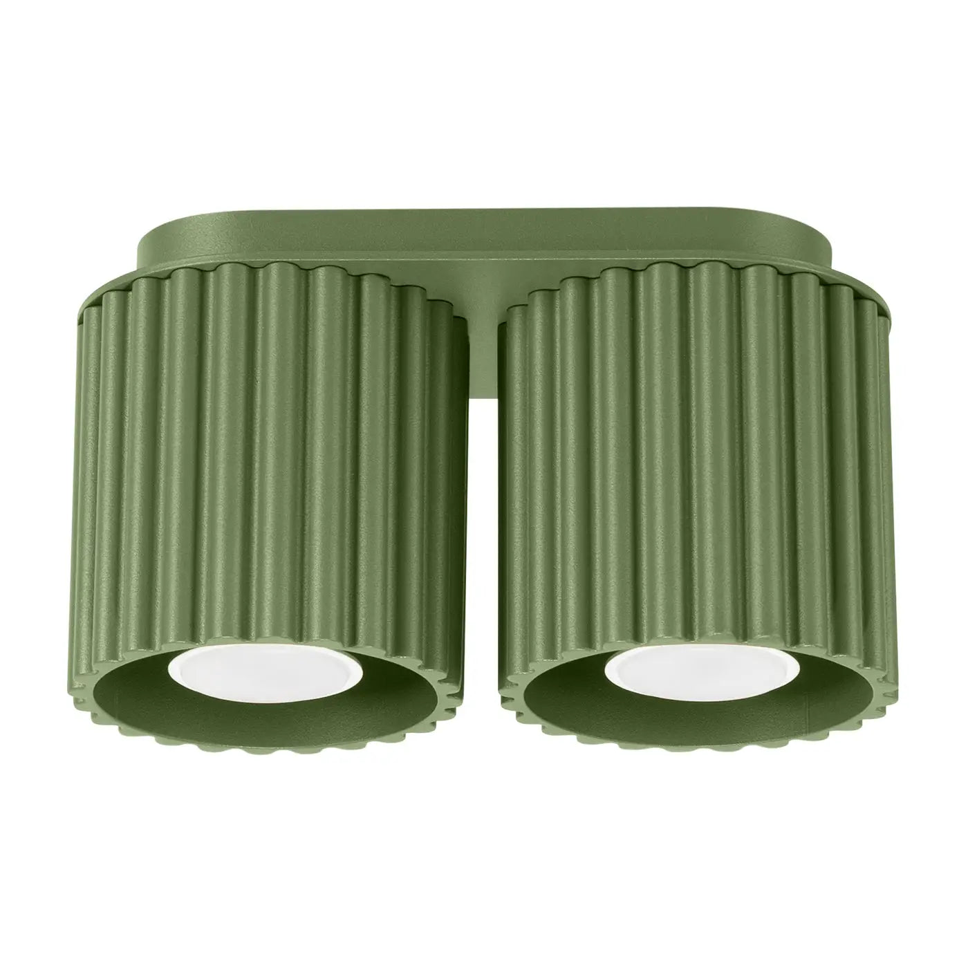 Modern olive green aluminium twin-spot LED ceiling light | NIHEVE