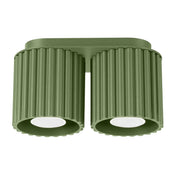 Modern olive green aluminium twin-spot LED ceiling light | NIHEVE