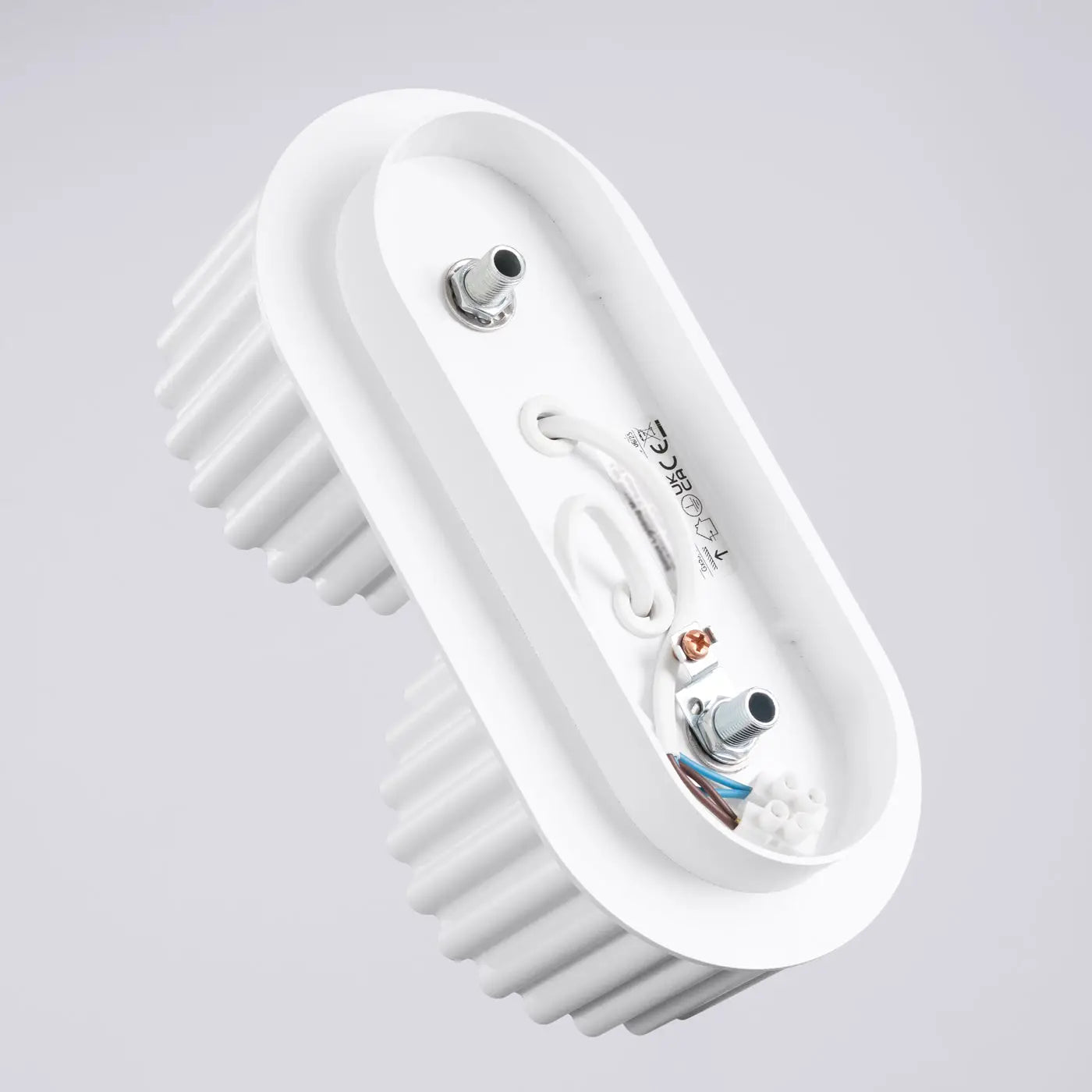 Modern white aluminium twin-spot ceiling light | DASINO