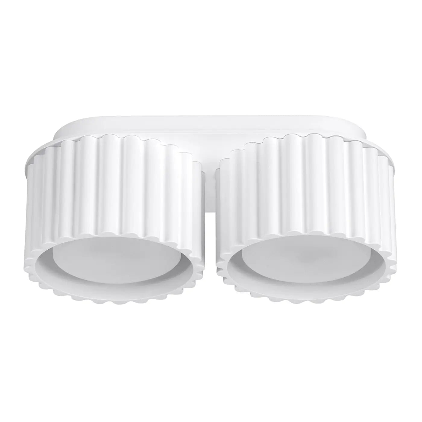 Modern white aluminium twin-spot ceiling light | DASINO