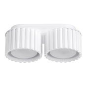 Modern white aluminium twin-spot ceiling light | DASINO