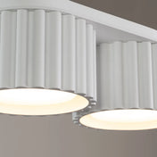 Modern white aluminium twin-spot ceiling light | DASINO