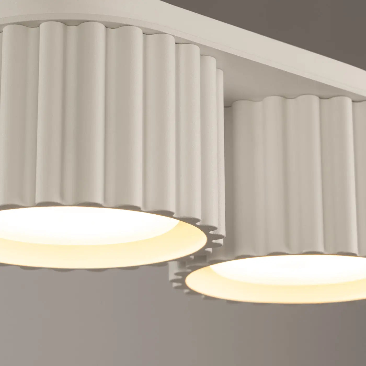 Modern beige aluminium twin-spot LED ceiling light | RABAFI
