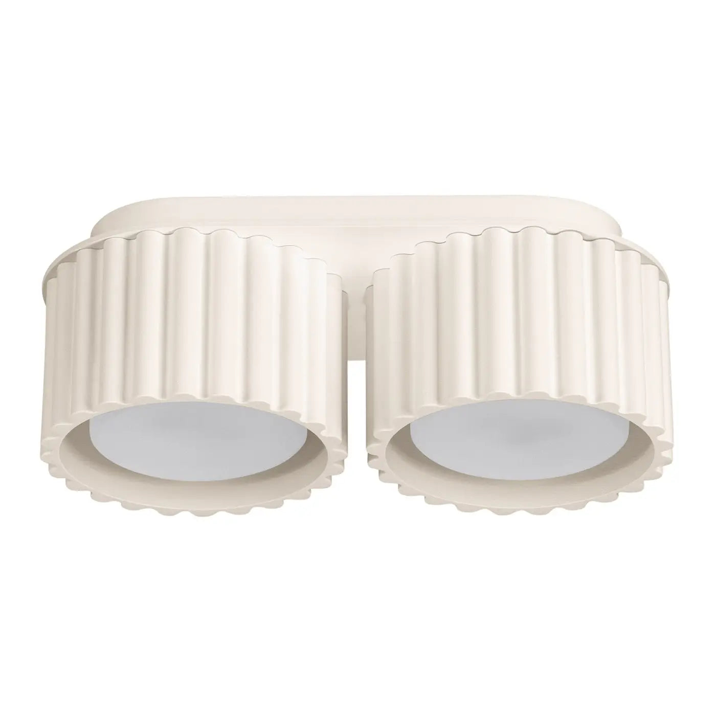 Modern beige aluminium twin-spot LED ceiling light | RABAFI