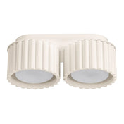 Modern beige aluminium twin-spot LED ceiling light | RABAFI