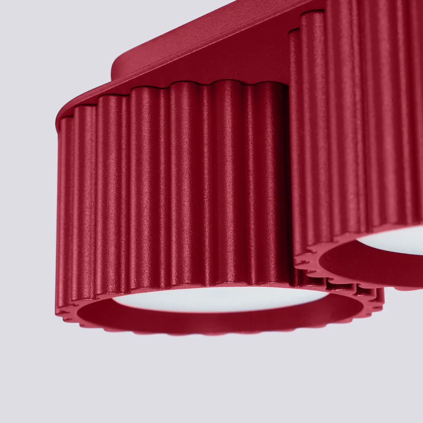 Modern burgundy aluminium twin-spot LED ceiling light | NUTIL