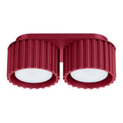 Modern burgundy aluminium twin-spot LED ceiling light | NUTIL