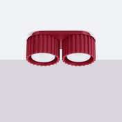 Modern burgundy aluminium twin-spot LED ceiling light | NUTIL