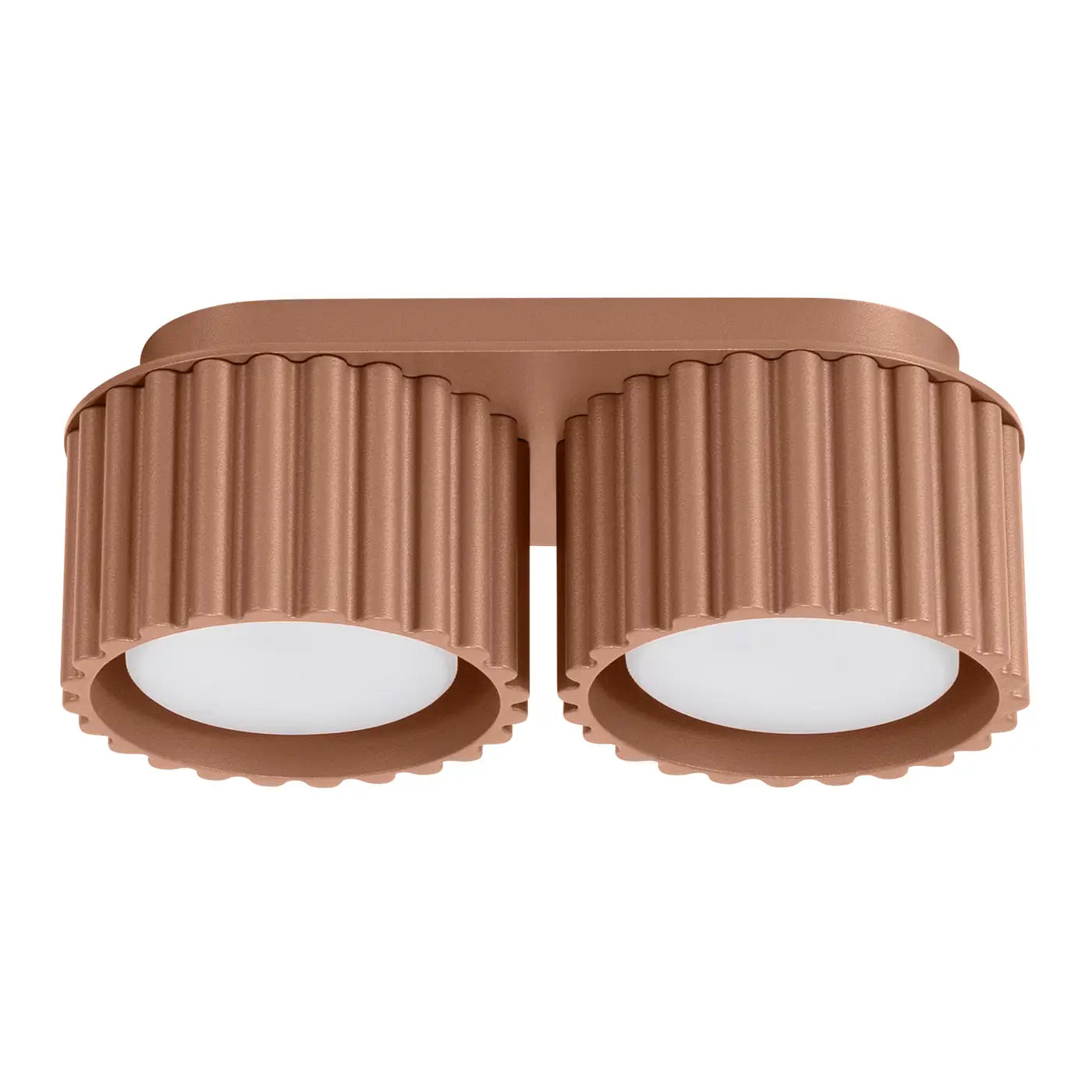 Modern mocha aluminium twin-spot LED ceiling light | SIBES