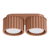 Modern mocha aluminium twin-spot LED ceiling light | SIBES