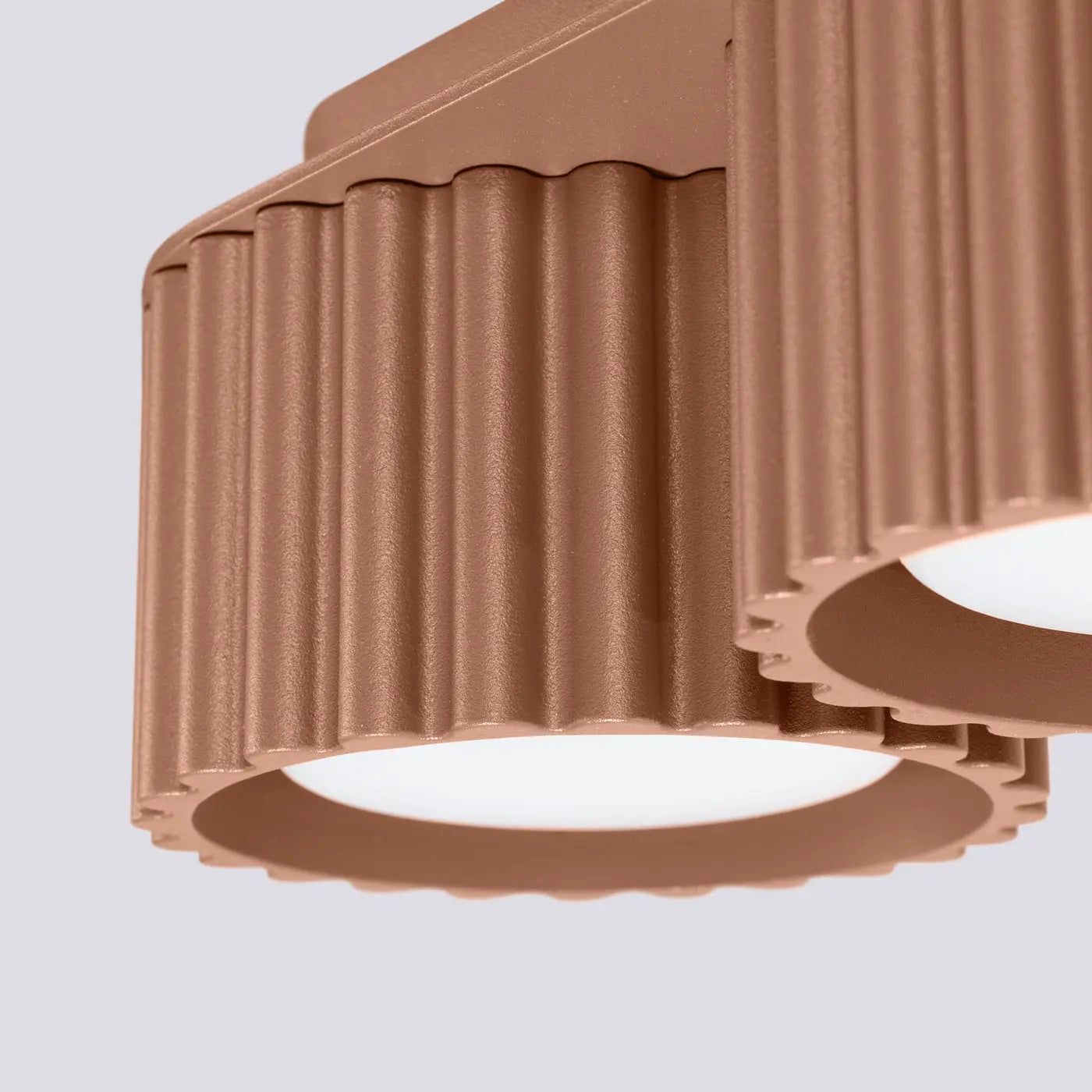 Modern mocha aluminium twin-spot LED ceiling light | SIBES