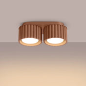 Modern mocha aluminium twin-spot LED ceiling light | SIBES