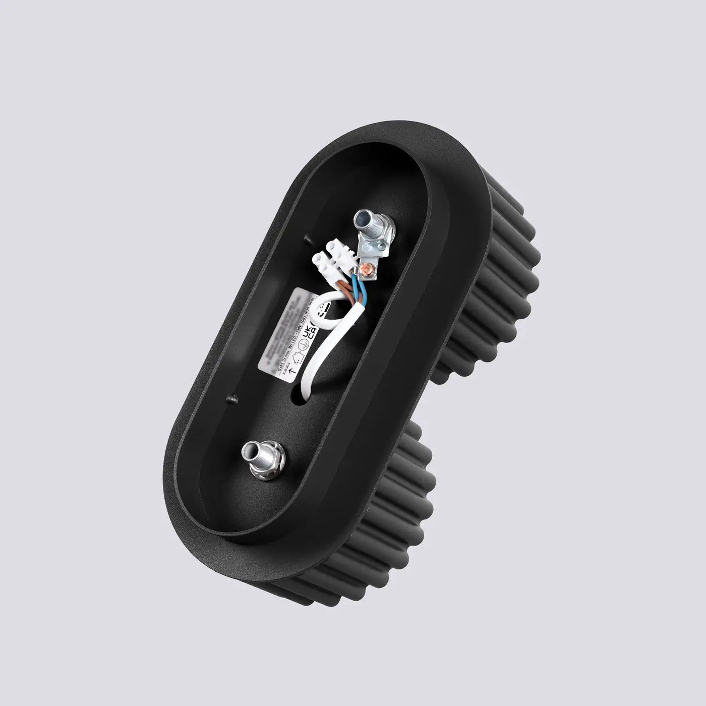 Black aluminium twin-spot LED ceiling light | VAMA