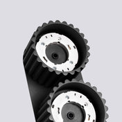 Black aluminium twin-spot LED ceiling light | VAMA