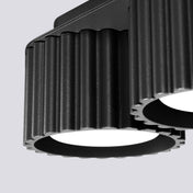 Black aluminium twin-spot LED ceiling light | VAMA