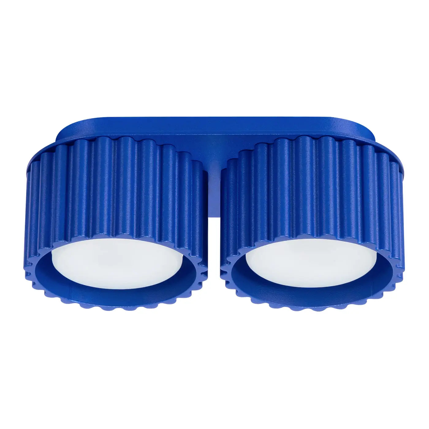 Modern ultramarine aluminium twin-spot LED ceiling light | MIREGO