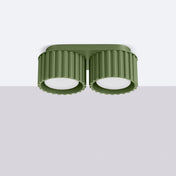Modern olive green aluminium twin-spot LED ceiling light | NIHEVE