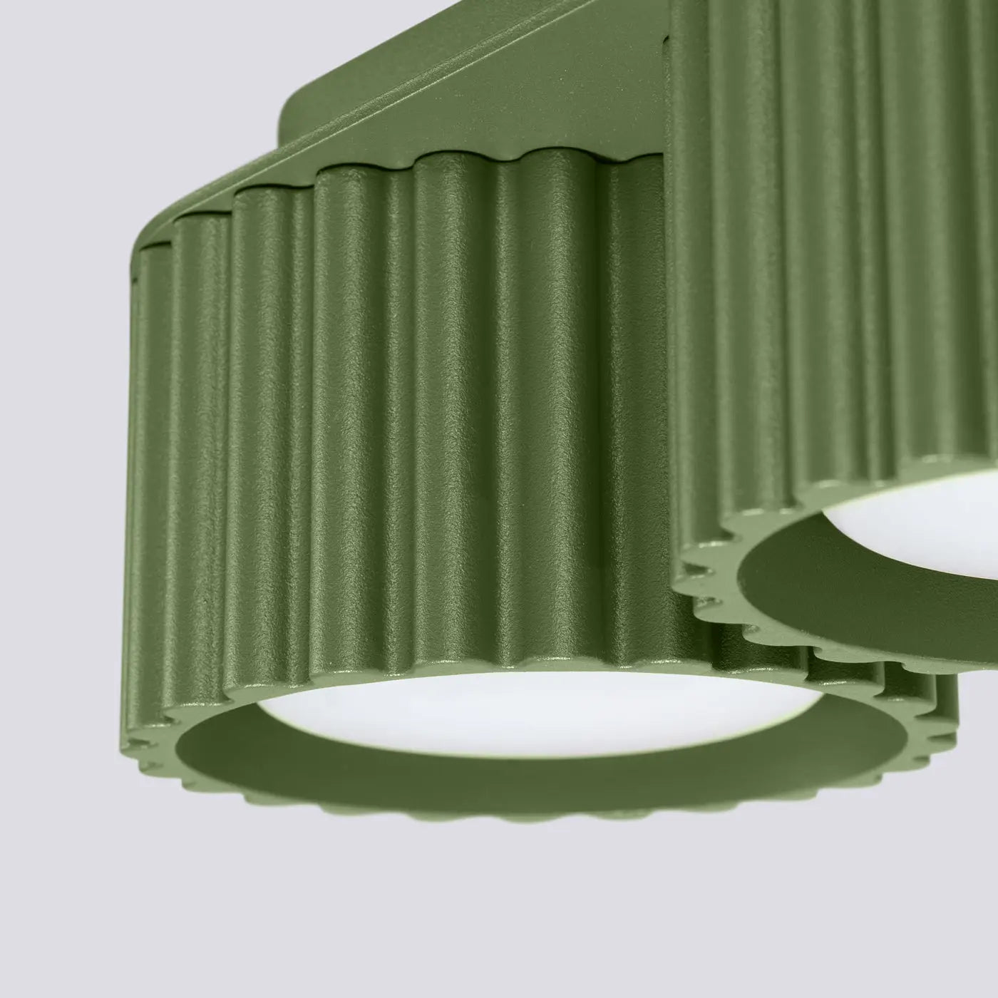 Modern olive green aluminium twin-spot LED ceiling light | NIHEVE