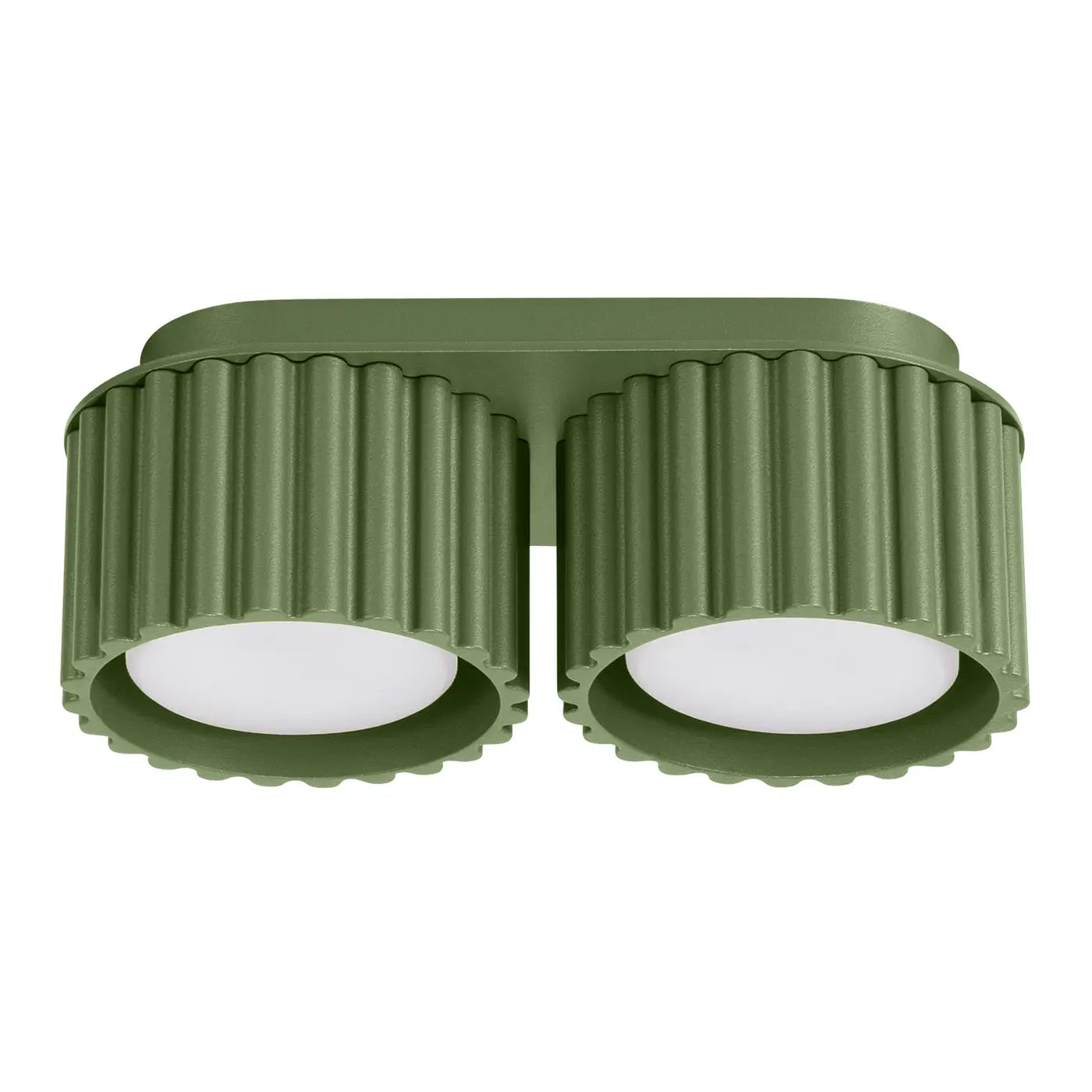 Modern olive green aluminium twin-spot LED ceiling light | NIHEVE
