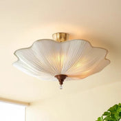 Floral Scandinavian wood and metal LED ceiling light | KAVESAS