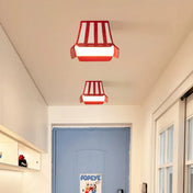 Striped ceramic vintage LED ceiling light for kids | MAHOL