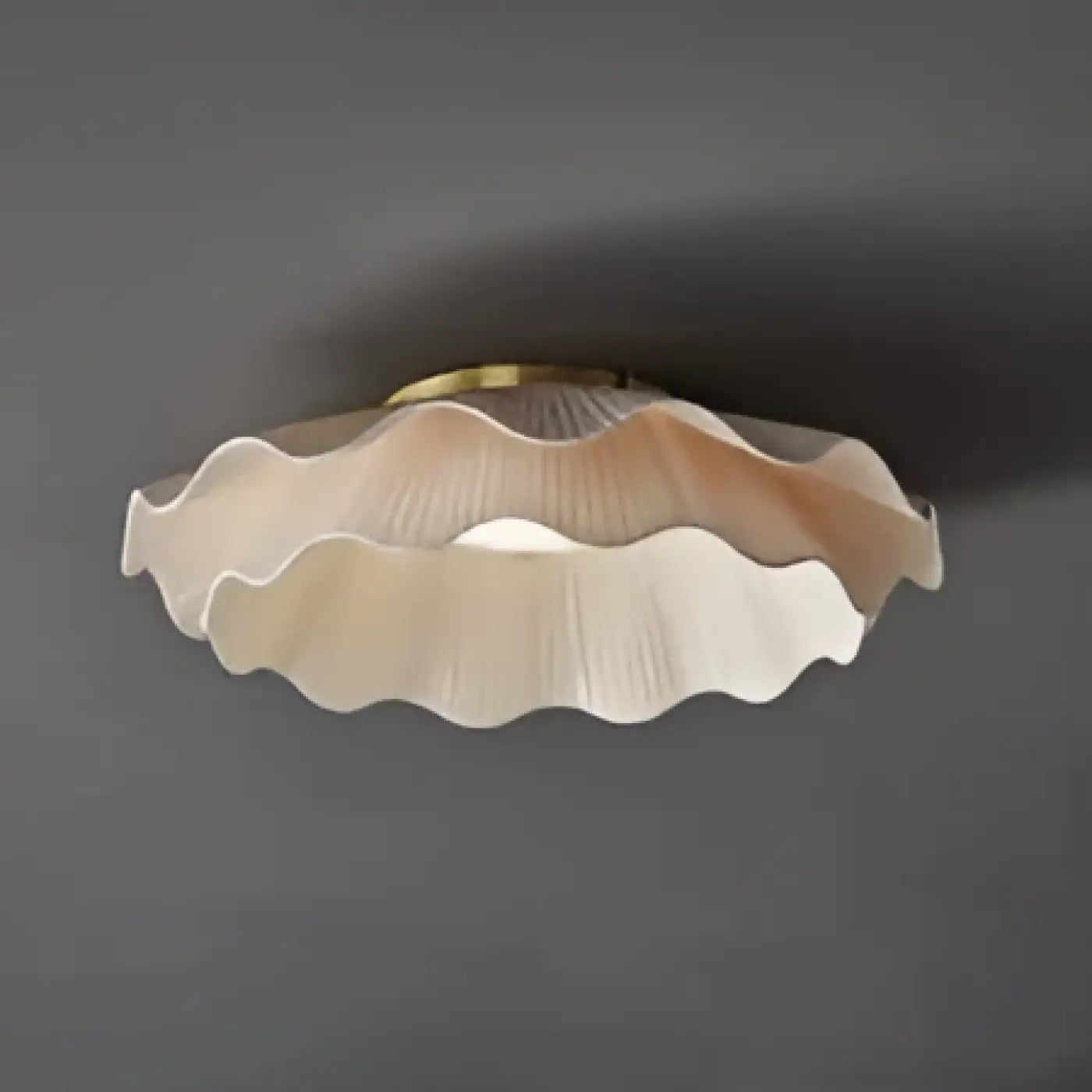 White LED flower shape fabric ceiling light | REVU