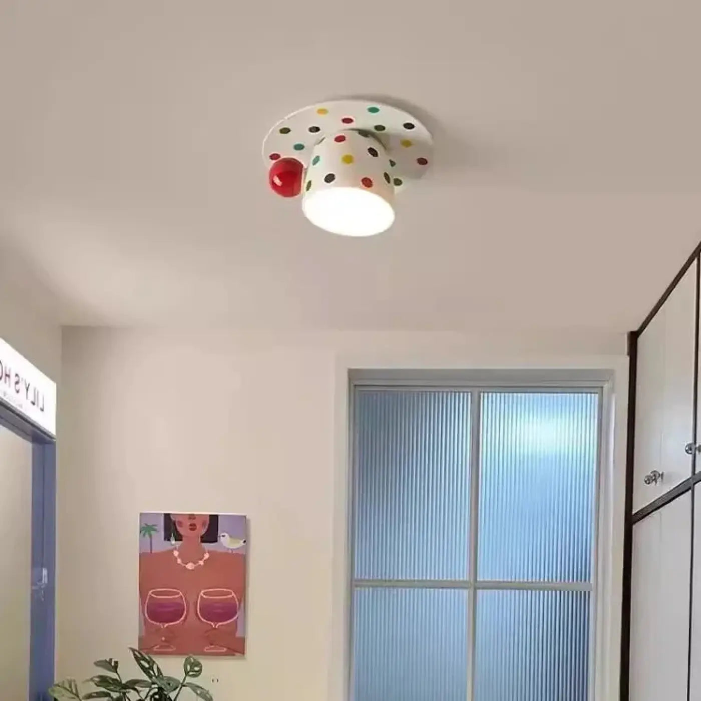 LED polka-dot cup statement ceiling light | BUGANE