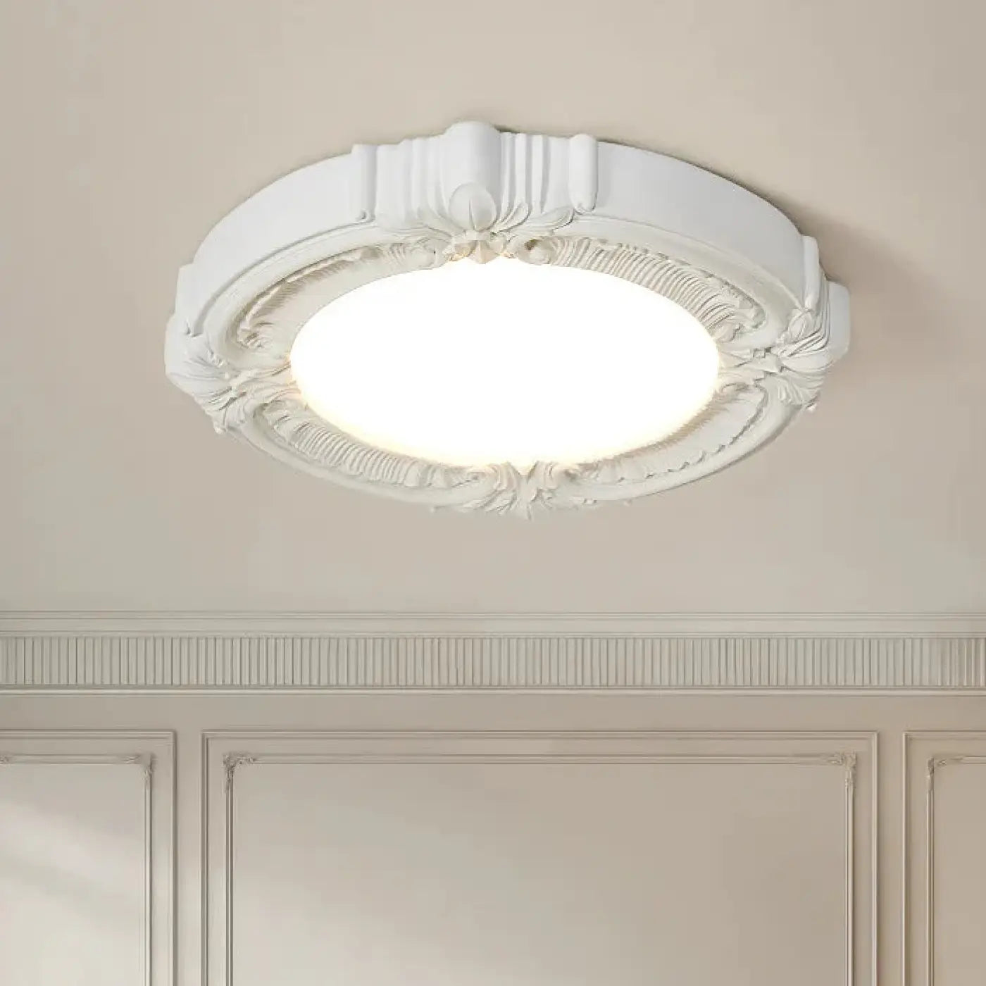 Vintage style metal and resin LED ceiling light | LOKIKER