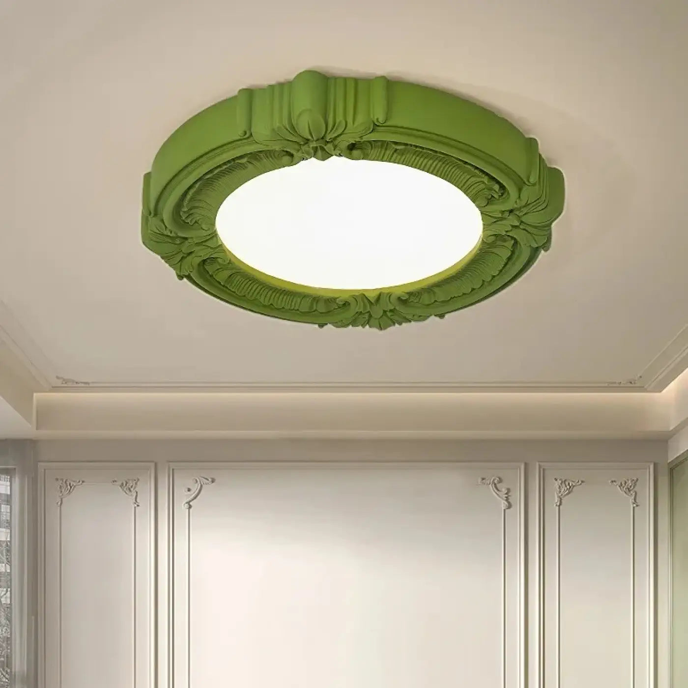 Vintage style metal and resin LED ceiling light | LOKIKER