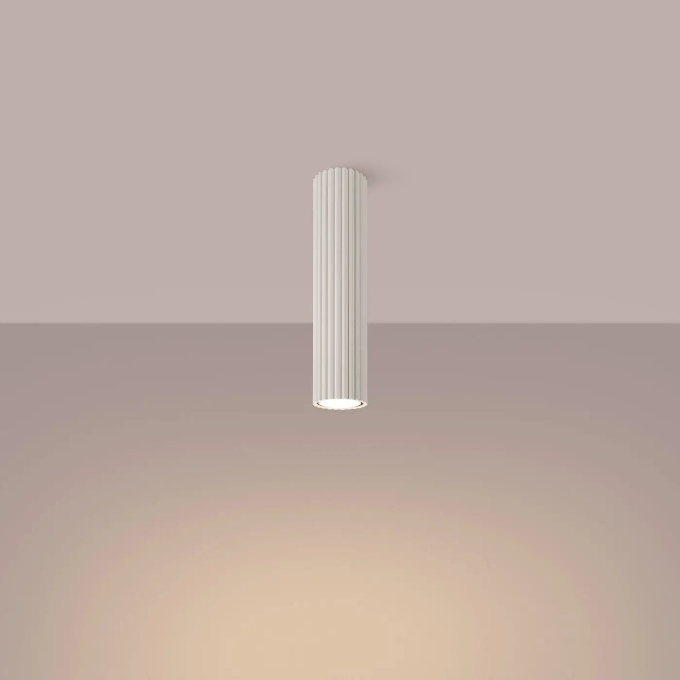 Minimalist beige aluminium LED ceiling light | HENUNIK