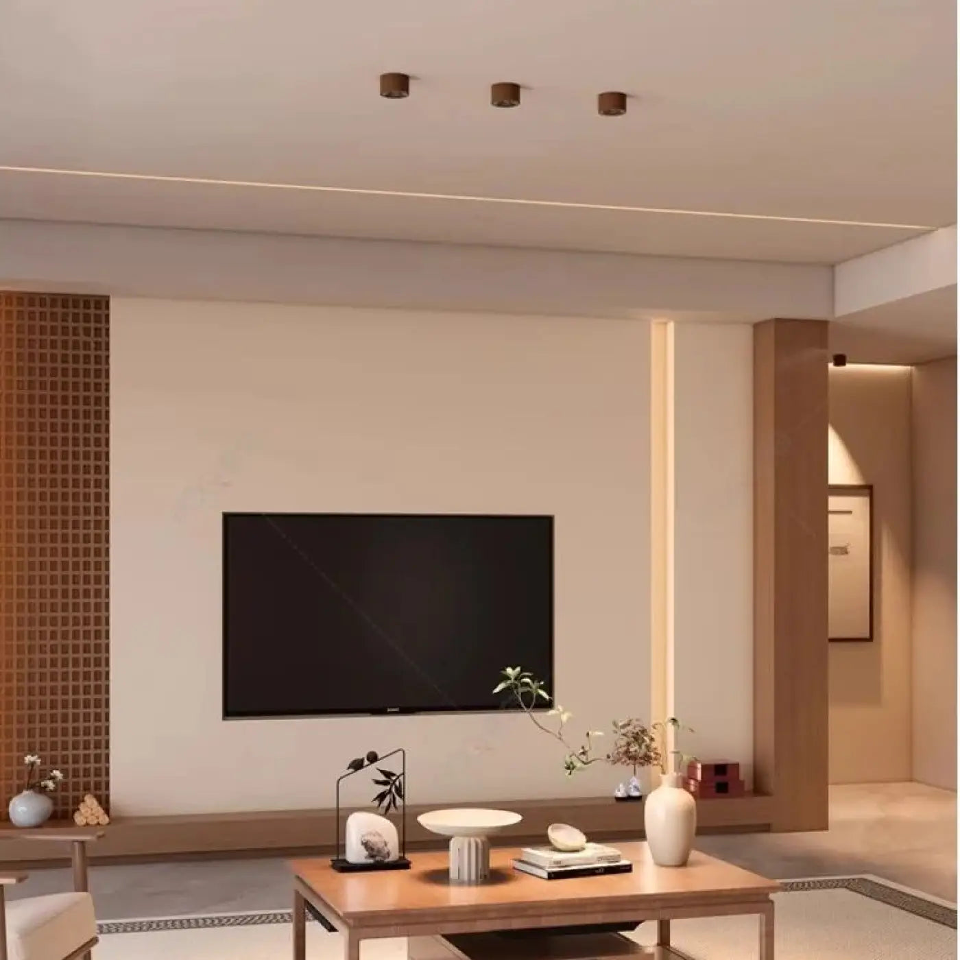 Modern aluminium LED ceiling light | RIBEMUR